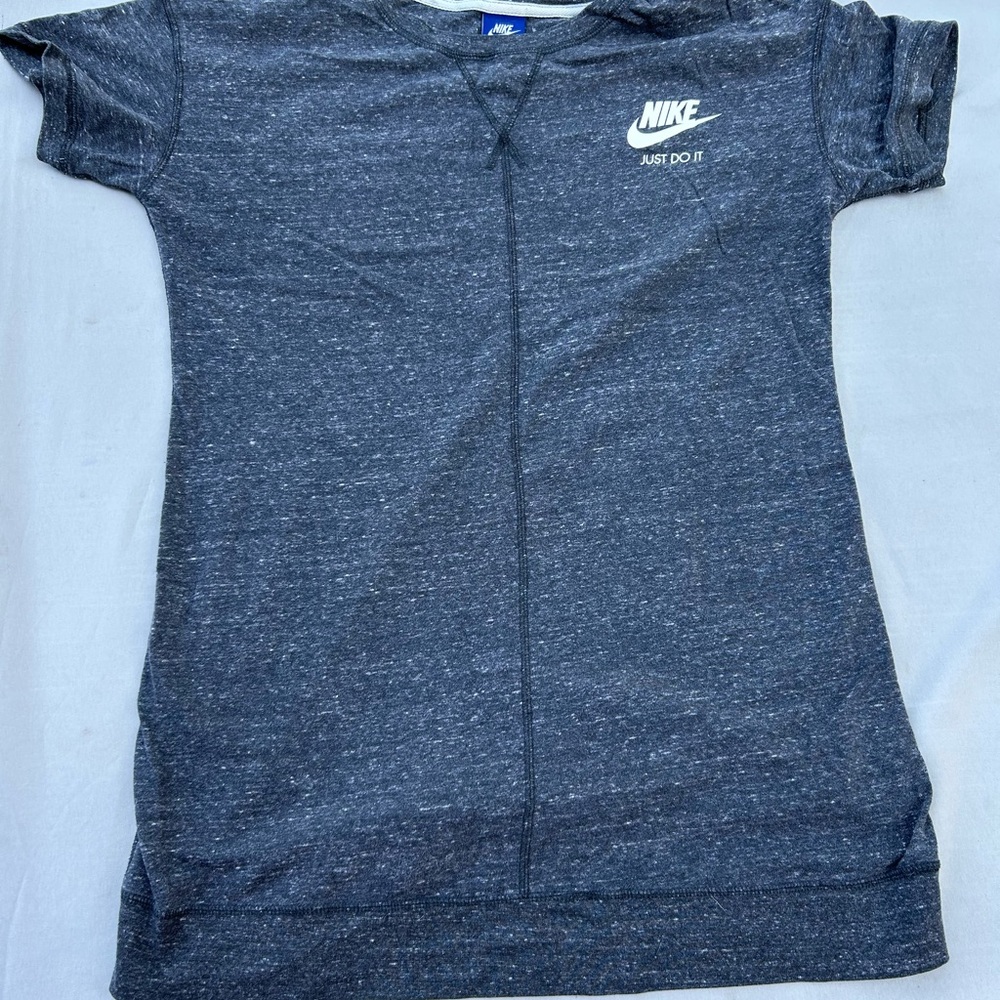 Nike Women’s “Just Do It” T-Shirt Dress Size Large – Heathered Gray